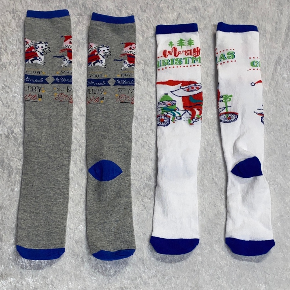 NEW Two pair Christmas socks